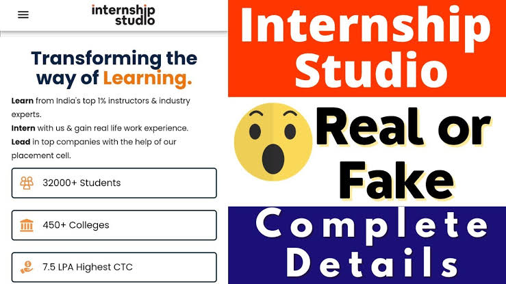 internship studio is real or fake in india